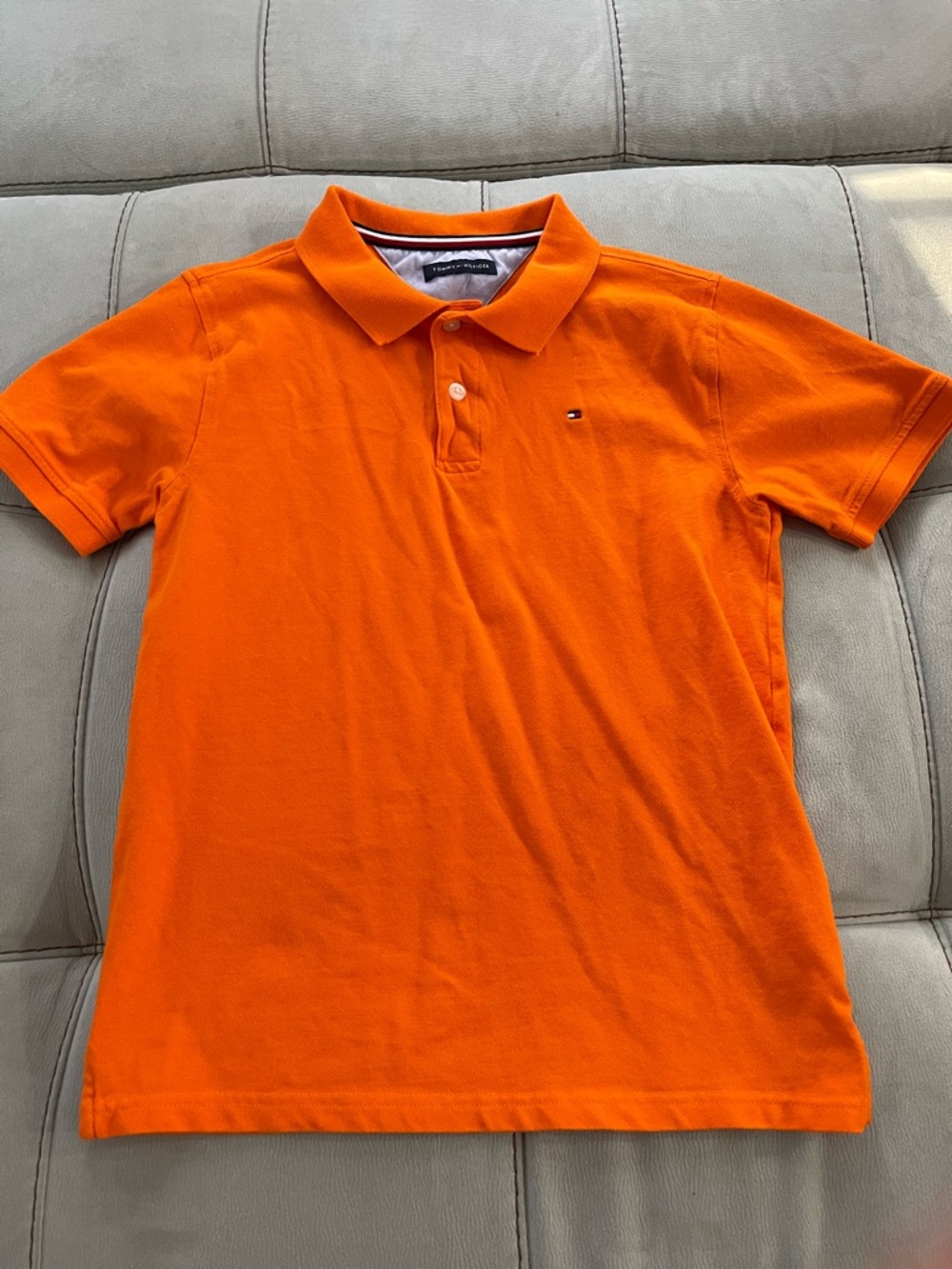 Tommy Hilfiger Men’s Bright Orange Polo Shirt